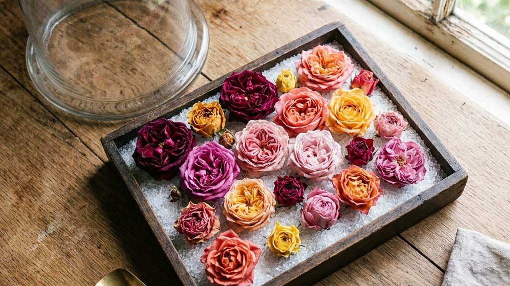 How to dry roses and preserve their natural color air drying vs silica gel sand