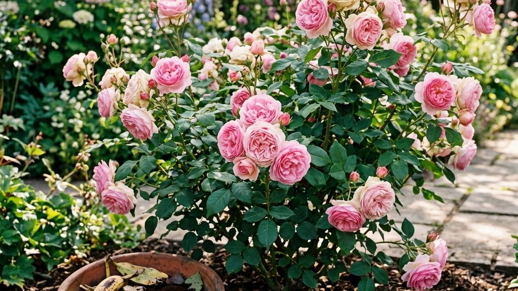 Organic fertilizer recipes for abundant rose blooms banana peels coffee grounds bone meal