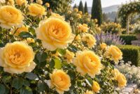 Julia Child Rose: Warm Butter Gold Floribunda with Sweet Licorice Scent