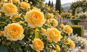 Julia Child Rose: Warm Butter Gold Floribunda with Sweet Licorice Scent