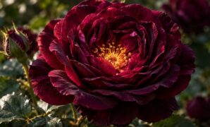 Munstead Wood Rose: Deep Crimson-Black Velvet with Powerful Warm Damask