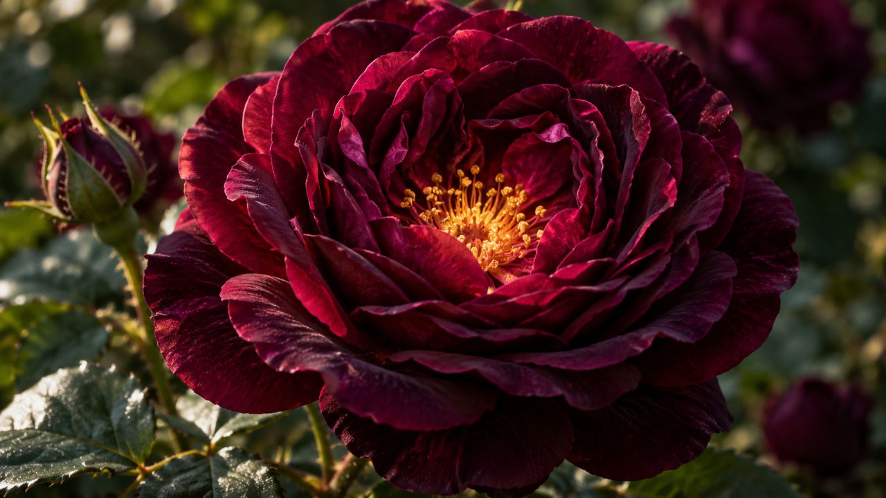 Munstead Wood Rose: Deep Crimson-Black Velvet with Powerful Warm Damask