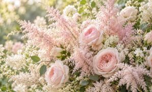 Pairing Roses with Astilbe: Feathery Plumes and Fairytale Softness