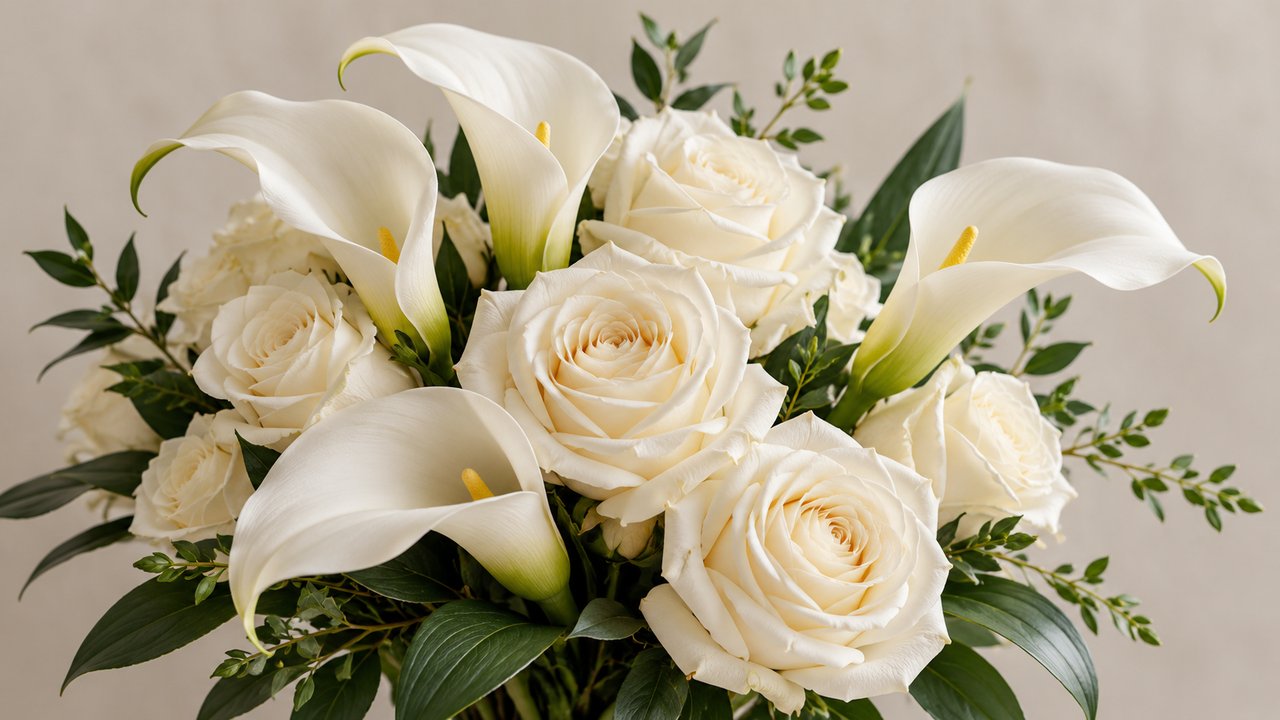 Pairing Roses with Calla Lilies: Sleek Architectural Lines and Purity