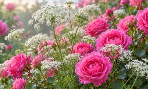 Pairing Roses with Queen Anne's Lace: Dainty Meadow Airiness and Cottage Charm