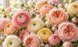 Pairing Roses with Ranunculus: Whimsical Swirls and Playful Romanticism