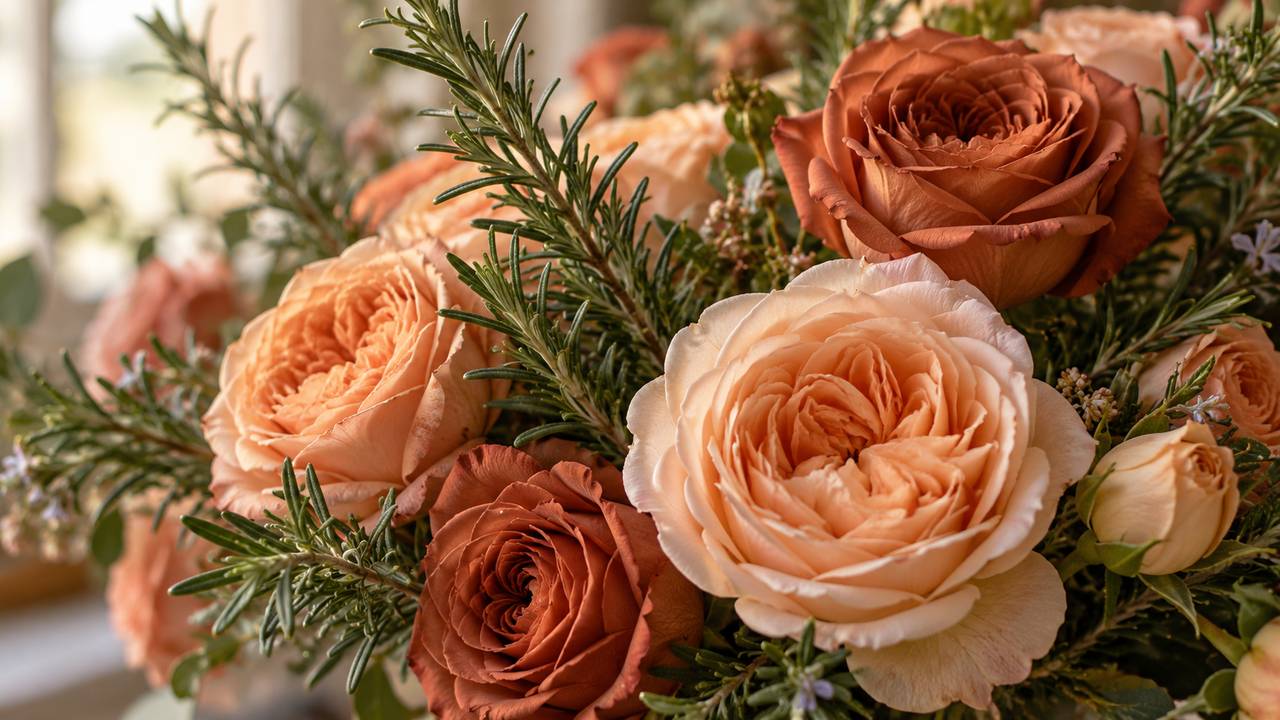 Pairing Roses with Rosemary: Remembrance, Loyalty, and Herbaceous Warmth