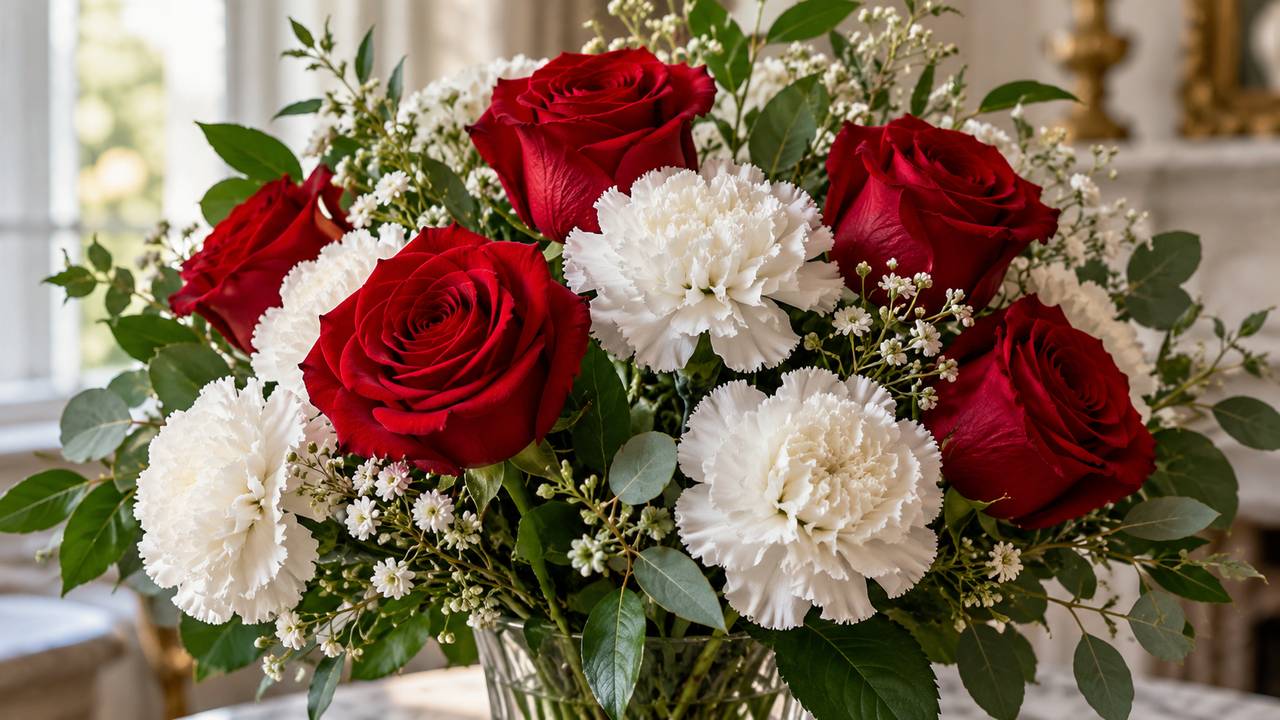 Pairing Roses with White Carnations: Durability, Admiration, and Vintage Charm