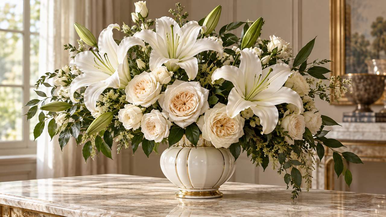 Pairing Roses with White Lilies: Majestic Grace for Formal Ceremonies